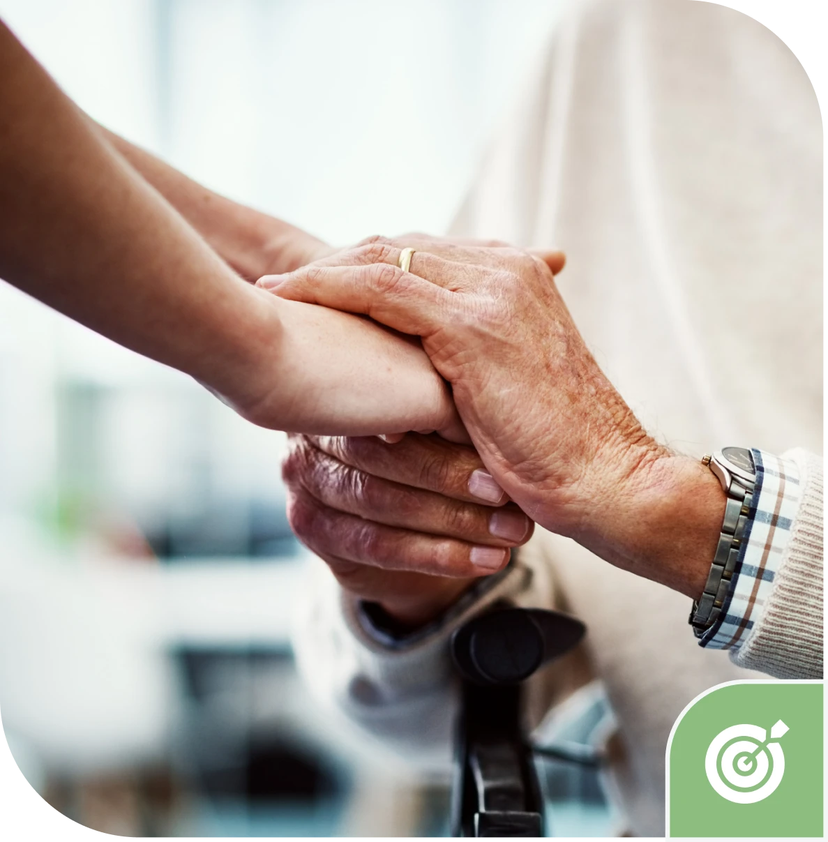 Caring touch between two people